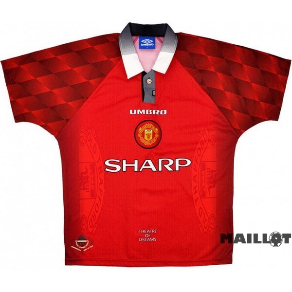 Foot Maillot Pas Cher Domicile Maillot Manchester United Retro 1996 1997 Rouge