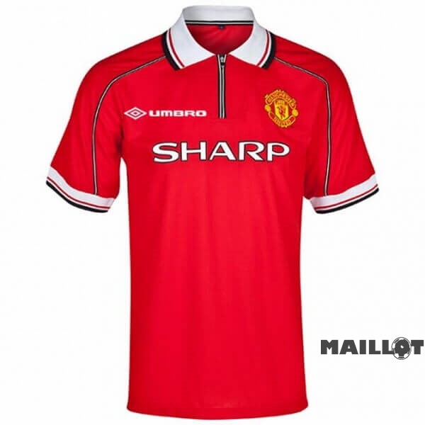 Foot Maillot Pas Cher Domicile Maillot Manchester United Retro 1998 1999 Rouge