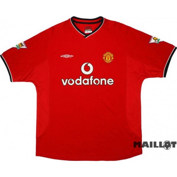 Foot Maillot Pas Cher Domicile Maillot Manchester United Retro 2000 2002 Rouge