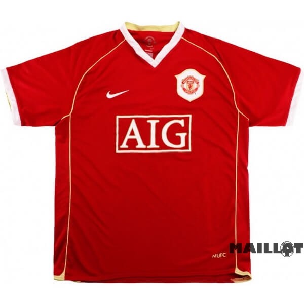 Foot Maillot Pas Cher Domicile Maillot Manchester United Retro 2006 2007 Rouge