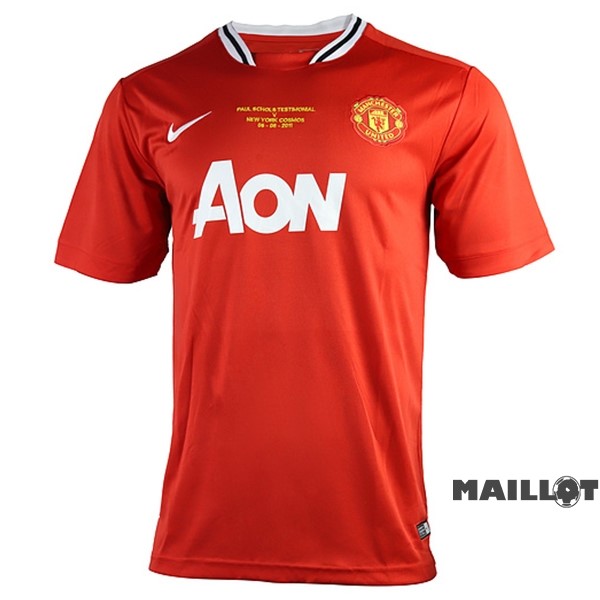 Foot Maillot Pas Cher Domicile Maillot Manchester United Retro 2011 2012 Rouge
