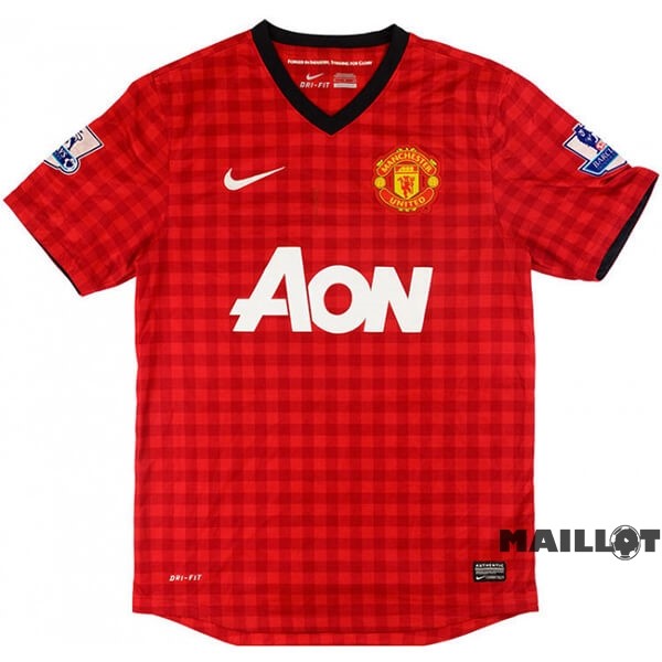 Foot Maillot Pas Cher Domicile Maillot Manchester United Retro 2012 2013 Rouge