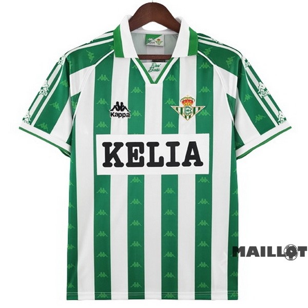 Foot Maillot Pas Cher Domicile Maillot Real Betis Retro 1996 1997 Vert Blanc