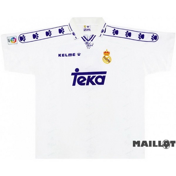 Foot Maillot Pas Cher Domicile Maillot Real Madrid Retro 1994 1996 Blanc