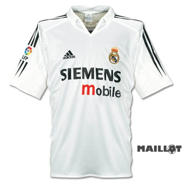 Foot Maillot Pas Cher Domicile Maillot Real Madrid Retro 2004 2005 Blanc