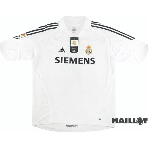 Foot Maillot Pas Cher Domicile Maillot Real Madrid Retro 2005 2006 Blanc