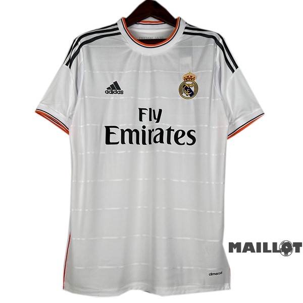 Foot Maillot Pas Cher Domicile Maillot Real Madrid Retro 2013 2014 Blanc