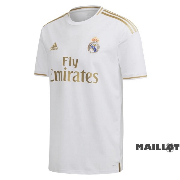 Foot Maillot Pas Cher Domicile Maillot Real Madrid Retro 2019 2020 Blanc