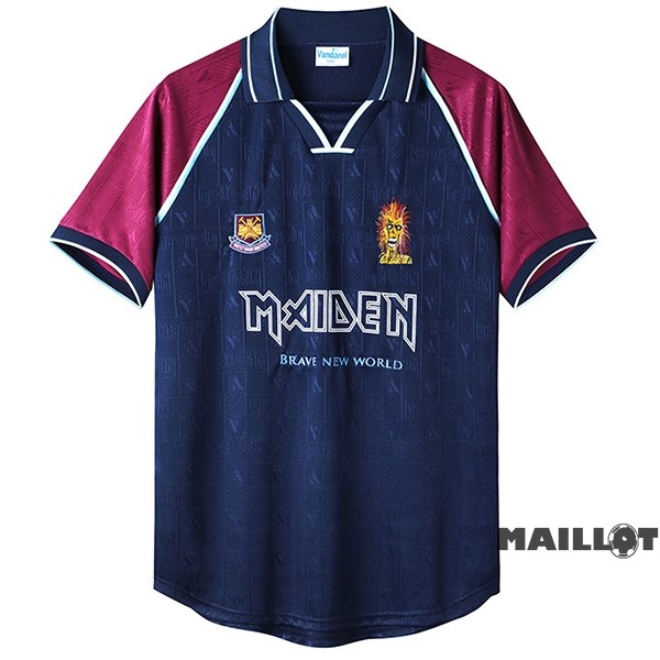 Foot Maillot Pas Cher Domicile Maillot West Ham United Retro 1999 2001 Bleu