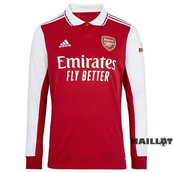 Foot Maillot Pas Cher Domicile Manches Longues Arsenal 2022 2023 Rouge