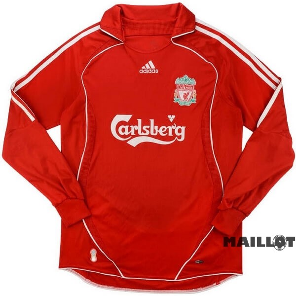 Foot Maillot Pas Cher Domicile Manches Longues Liverpool Retro 2006 2007 Rouge