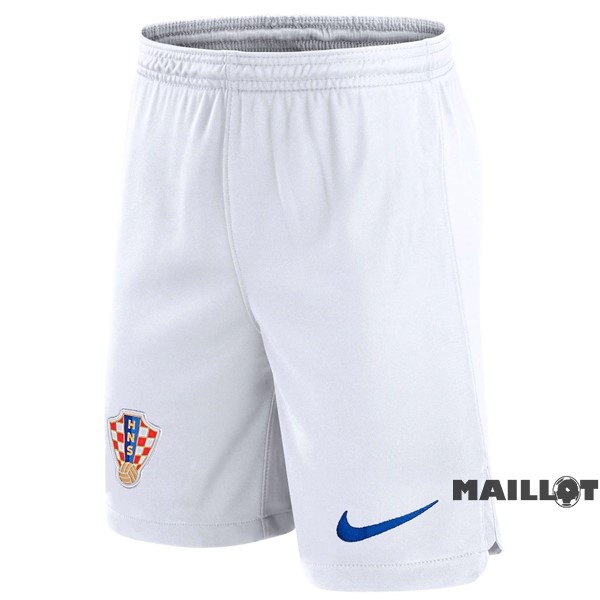 Foot Maillot Pas Cher Domicile Pantalon Croatie 2022 Blanc