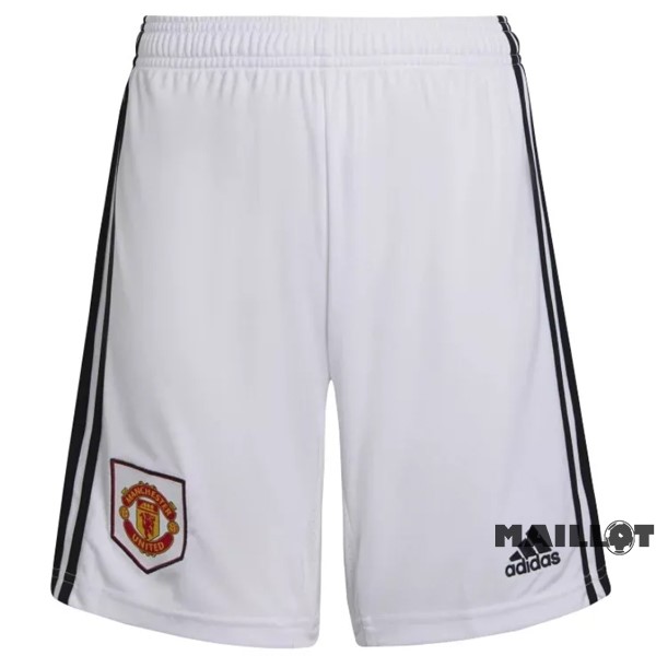 Foot Maillot Pas Cher Domicile Pantalon Manchester United 2022 2023 Blanc