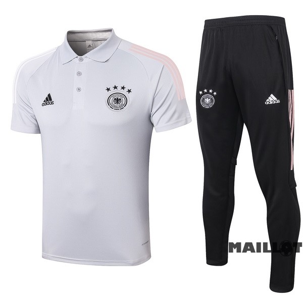 Foot Maillot Pas Cher Ensemble Complet Polo Allemagne 2020 Gris