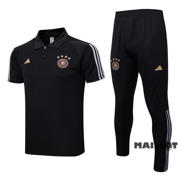 Foot Maillot Pas Cher Ensemble Complet Polo Allemagne 2022 Noir