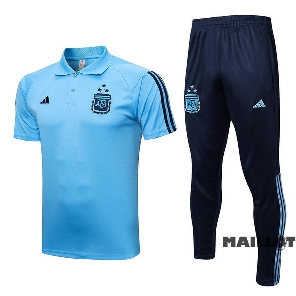 Foot Maillot Pas Cher Ensemble Complet Polo Argentine 2023 Bleu