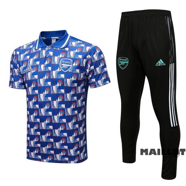 Foot Maillot Pas Cher Ensemble Complet Polo Arsenal 2022 2023 Bleu Noir