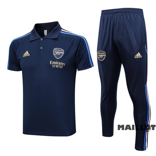 Foot Maillot Pas Cher Ensemble Complet Polo Arsenal 2023 2024 Bleu Marine