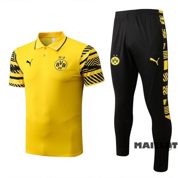 Foot Maillot Pas Cher Ensemble Complet Polo Borussia Dortmund 2022 2023 Jaune Noir