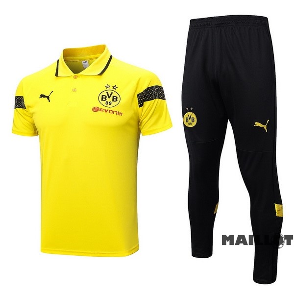 Foot Maillot Pas Cher Ensemble Complet Polo Borussia Dortmund 2023 2024 Jaune Noir