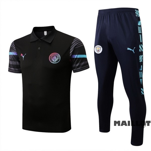 Foot Maillot Pas Cher Ensemble Complet Polo Manchester City 2022 2023 Noir