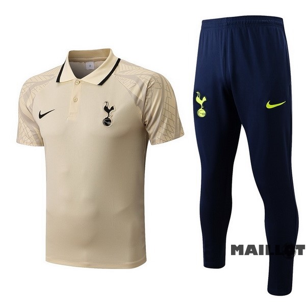 Foot Maillot Pas Cher Ensemble Complet Polo Tottenham Hotspur 2022 2023 Jaune Noir