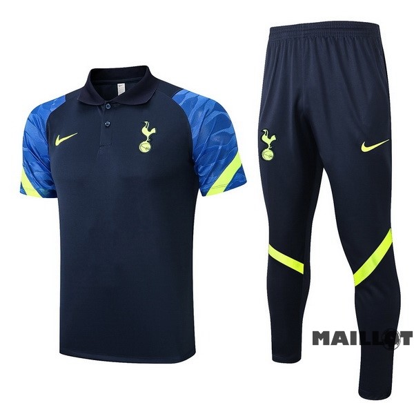 Foot Maillot Pas Cher Ensemble Complet Polo Tottenham Hotspur 2022 2023 Noir Bleu