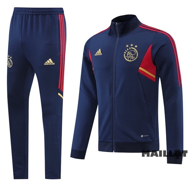 Foot Maillot Pas Cher Ensemble Complet Ropa Deportiva Con Cremallera Larga Ajax 2022 2023 Purpura Rouge