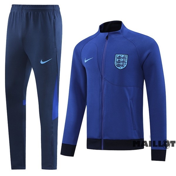 Foot Maillot Pas Cher Ensemble Complet Ropa Deportiva Con Cremallera Larga Angleterre 2022 I Bleu