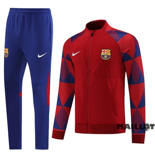 Foot Maillot Pas Cher Ensemble Complet Ropa Deportiva Con Cremallera Larga Barcelona 2022 2023 Bleu Rouge