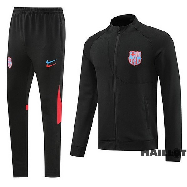 Foot Maillot Pas Cher Ensemble Complet Ropa Deportiva Con Cremallera Larga Barcelona 2022 2023 Noir