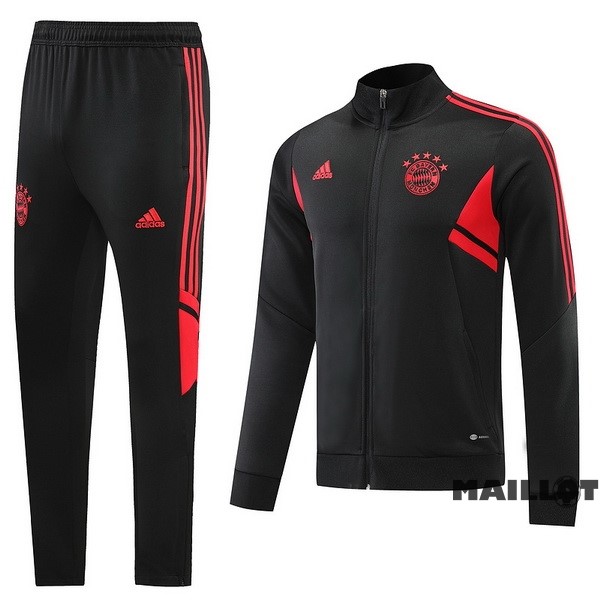 Foot Maillot Pas Cher Ensemble Complet Ropa Deportiva Con Cremallera Larga Bayern Múnich 2022 2023 Gris I Rouge