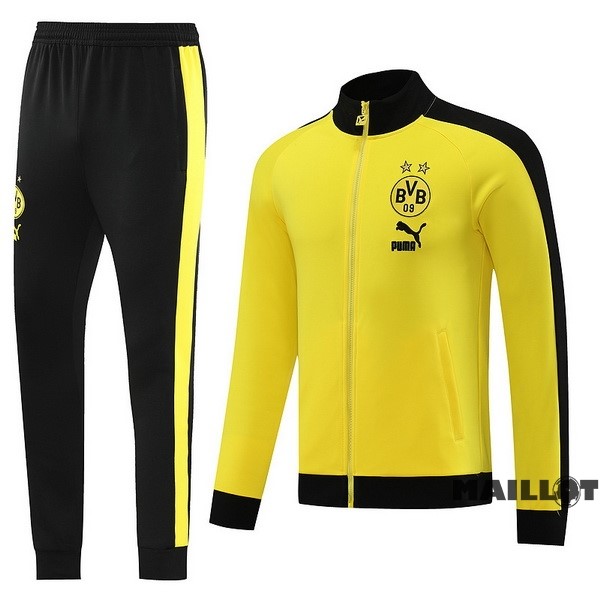 Foot Maillot Pas Cher Ensemble Complet Ropa Deportiva Con Cremallera Larga Borussia Dortmund 2023 2024 Jaune Noir