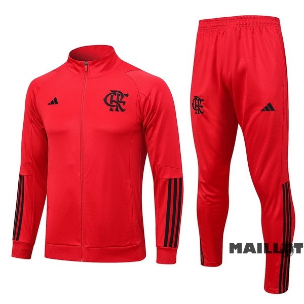 Foot Maillot Pas Cher Ensemble Complet Ropa Deportiva Con Cremallera Larga Flamengo 2023 2024 Rouge