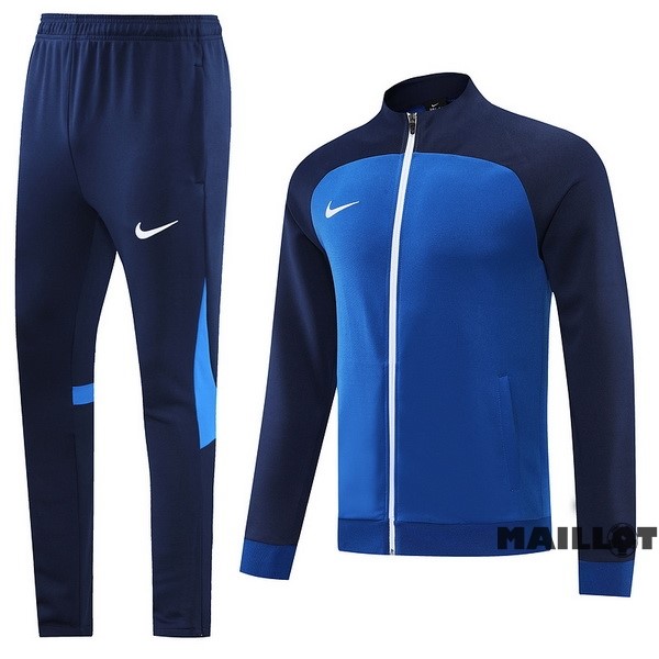 Foot Maillot Pas Cher Ensemble Complet Ropa Deportiva Con Cremallera Larga Nike 2022 2023 II Bleu