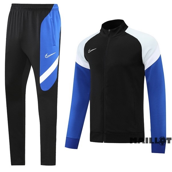 Foot Maillot Pas Cher Ensemble Complet Ropa Deportiva Con Cremallera Larga Nike 2022 2023 Noir Bleu Blanc