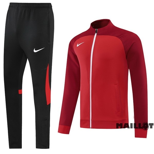 Foot Maillot Pas Cher Ensemble Complet Ropa Deportiva Con Cremallera Larga Nike 2022 2023 Noir I Rouge