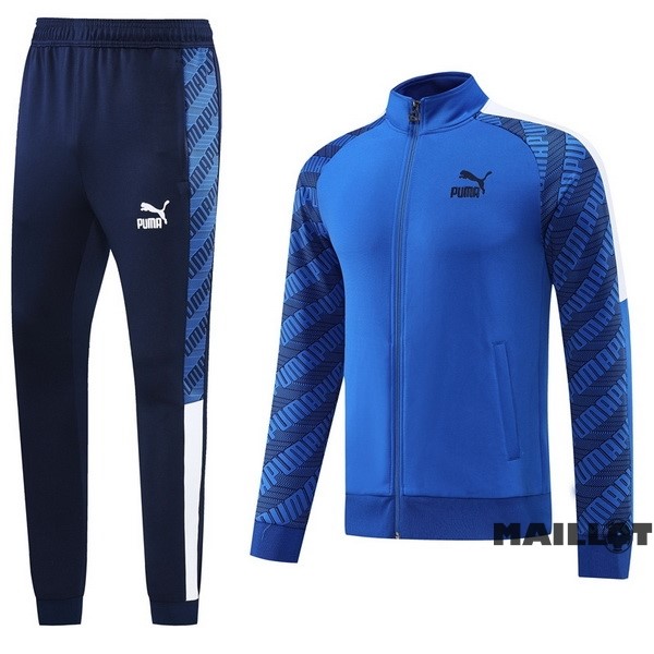 Foot Maillot Pas Cher Ensemble Complet Ropa Deportiva Con Cremallera Larga PUMA 2022 2023 Bleu