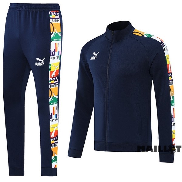 Foot Maillot Pas Cher Ensemble Complet Ropa Deportiva Con Cremallera Larga PUMA 2022 2023 Bleu I Marine