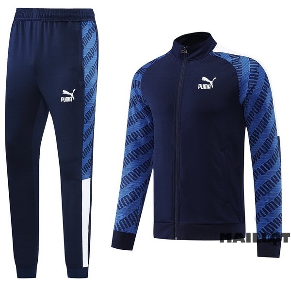 Foot Maillot Pas Cher Ensemble Complet Ropa Deportiva Con Cremallera Larga PUMA 2022 2023 Bleu Marine