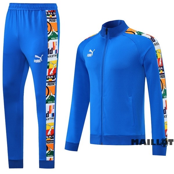 Foot Maillot Pas Cher Ensemble Complet Ropa Deportiva Con Cremallera Larga PUMA 2022 2023 I Bleu