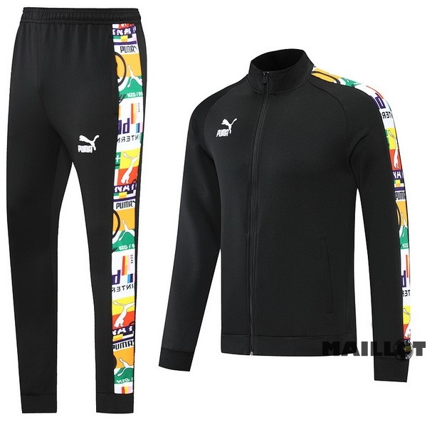 Foot Maillot Pas Cher Ensemble Complet Ropa Deportiva Con Cremallera Larga PUMA 2022 2023 Noir