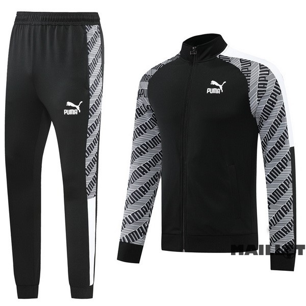 Foot Maillot Pas Cher Ensemble Complet Ropa Deportiva Con Cremallera Larga PUMA 2022 2023 Noir Gris