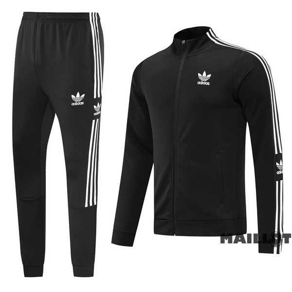 Foot Maillot Pas Cher Ensemble Complet Ropa Deportiva Con Cremallera Larga adidas 2022 2023 Noir