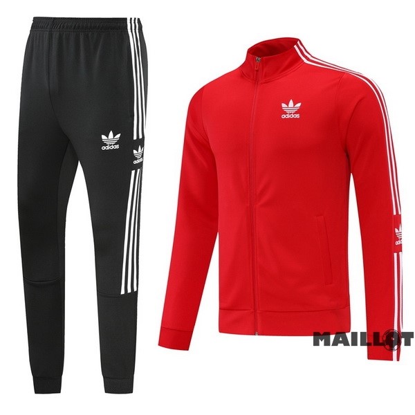 Foot Maillot Pas Cher Ensemble Complet Ropa Deportiva Con Cremallera Larga adidas 2022 2023 Rouge Noir