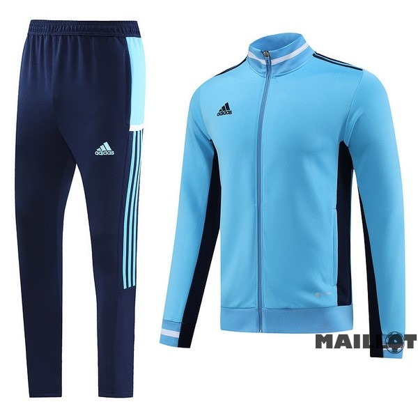 Foot Maillot Pas Cher Ensemble Complet Ropa Deportiva Con Cremallera Larga adidas 2023 Bleu