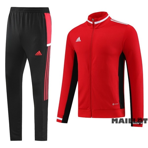 Foot Maillot Pas Cher Ensemble Complet Ropa Deportiva Con Cremallera Larga adidas 2023 Rouge Noir