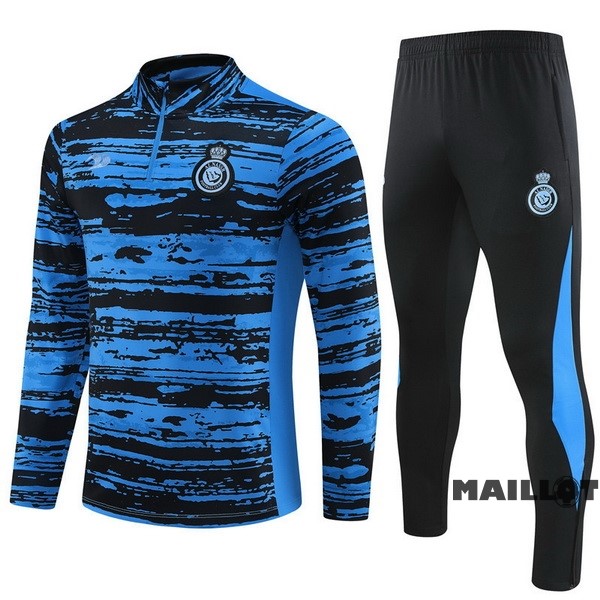 Foot Maillot Pas Cher Ensemble Complet Sudadera Entrainement Al Nassr 2022 2023 Bleu I Noir