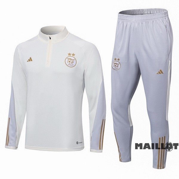 Foot Maillot Pas Cher Ensemble Complet Sudadera Entrainement Algérie 2022 2023 Blanc