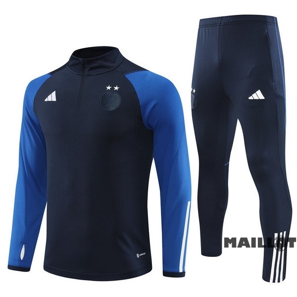 Foot Maillot Pas Cher Ensemble Complet Sudadera Entrainement Algérie 2023 Bleu